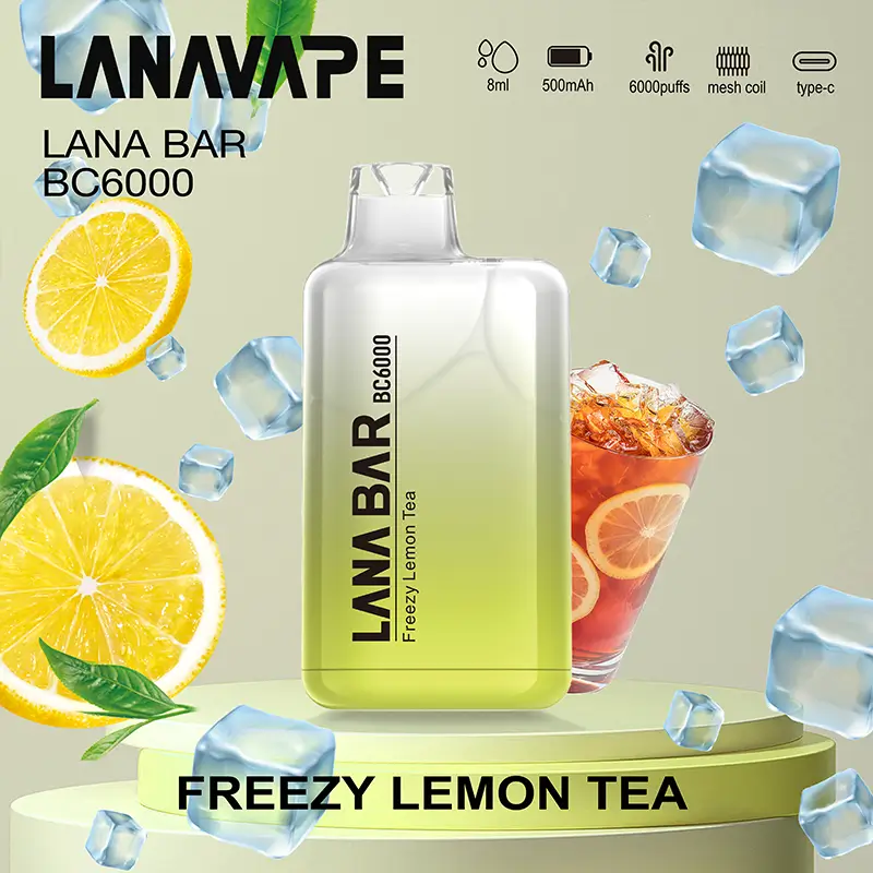 LANA BC FREEZY LEMON TEA 6000 puffs disposable vape Canada