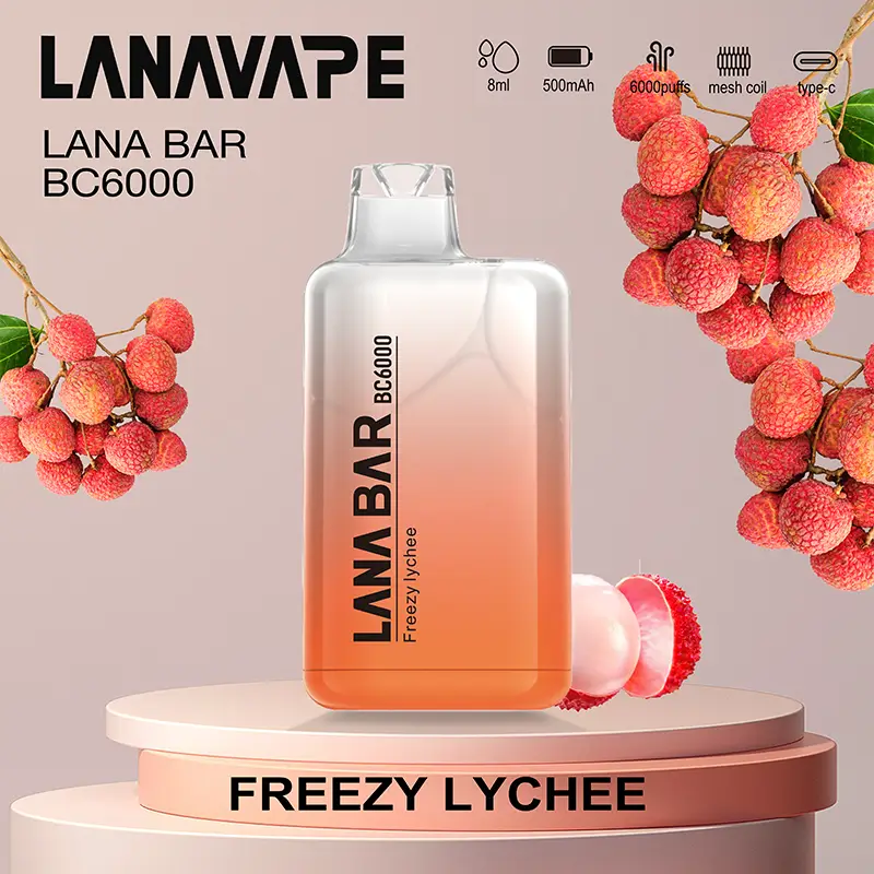 LANA VAPE BC FREEZY LYCHEE 6000 puffs disposable vape Canada
