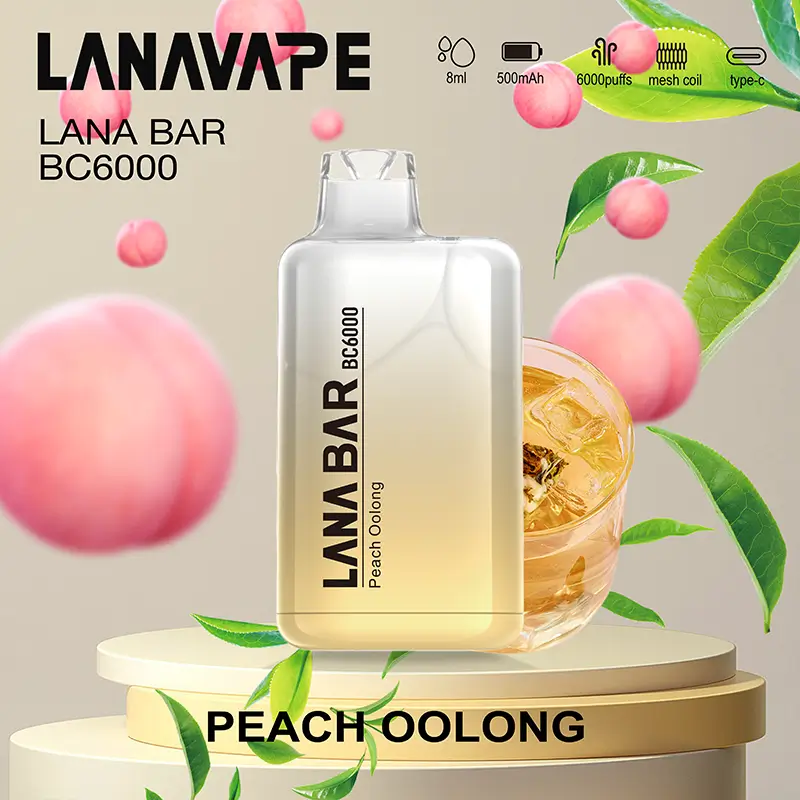 LANA BC PEACH OOLONG – 6000 Puffs Disposable Vape