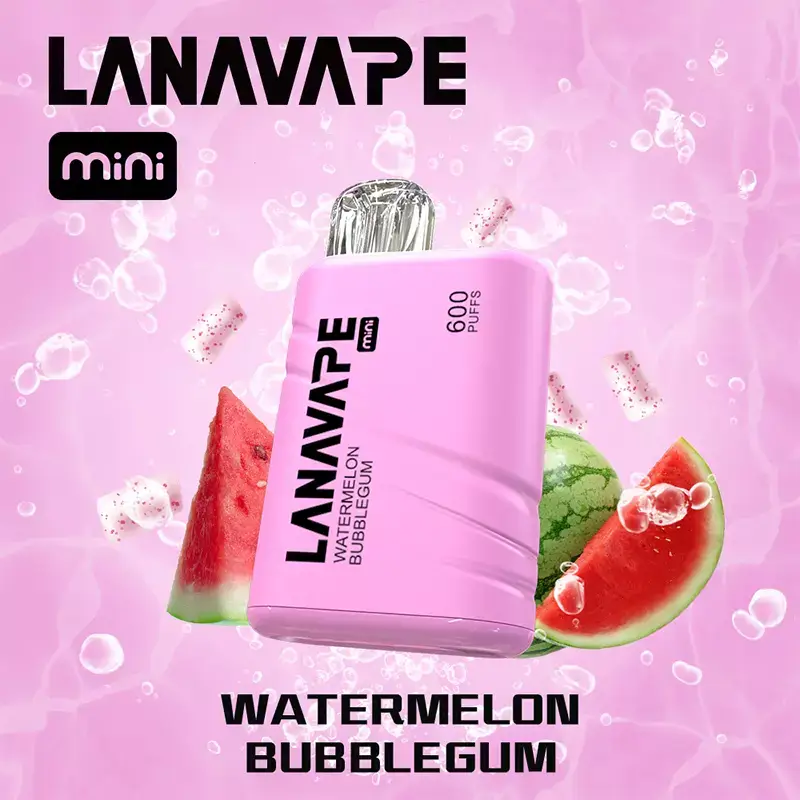 LANA MINI Watermelon Bubblegum disposable vape 600 puffs device