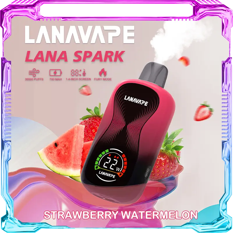 LANA SPARK STRAWBERRY WATERMELON disposable vape 30000 puffs device with screen