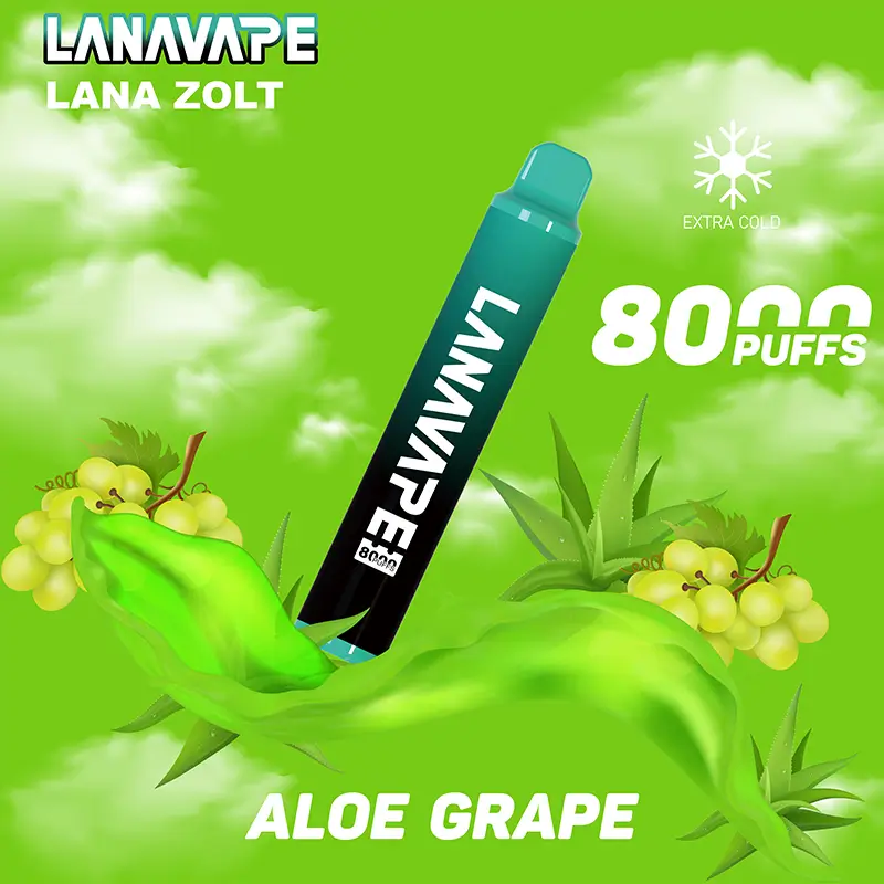LANA ZOLT ALOE GRAPE disposable vape 8000 puffs device