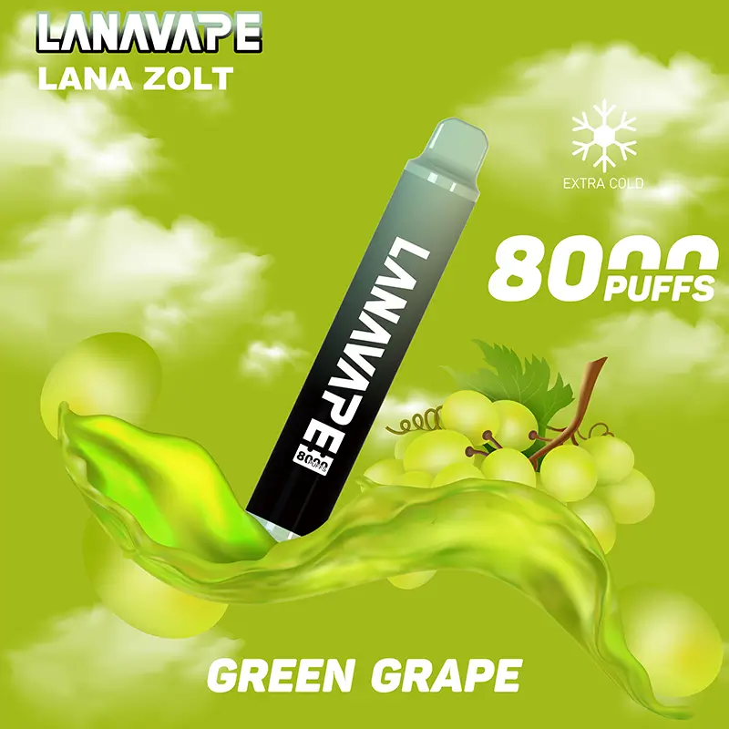 LANA ZOLT GREEN GRAPE disposable vape 8000 puffs device