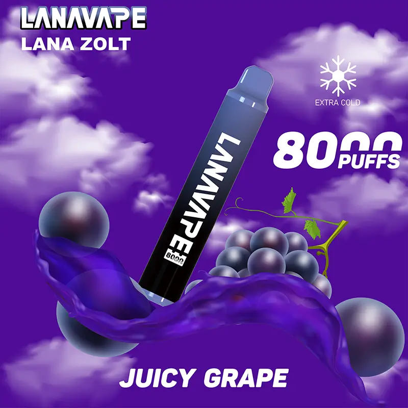 LANA ZOLT JUICY GRAPE disposable vape 8000 puffs device