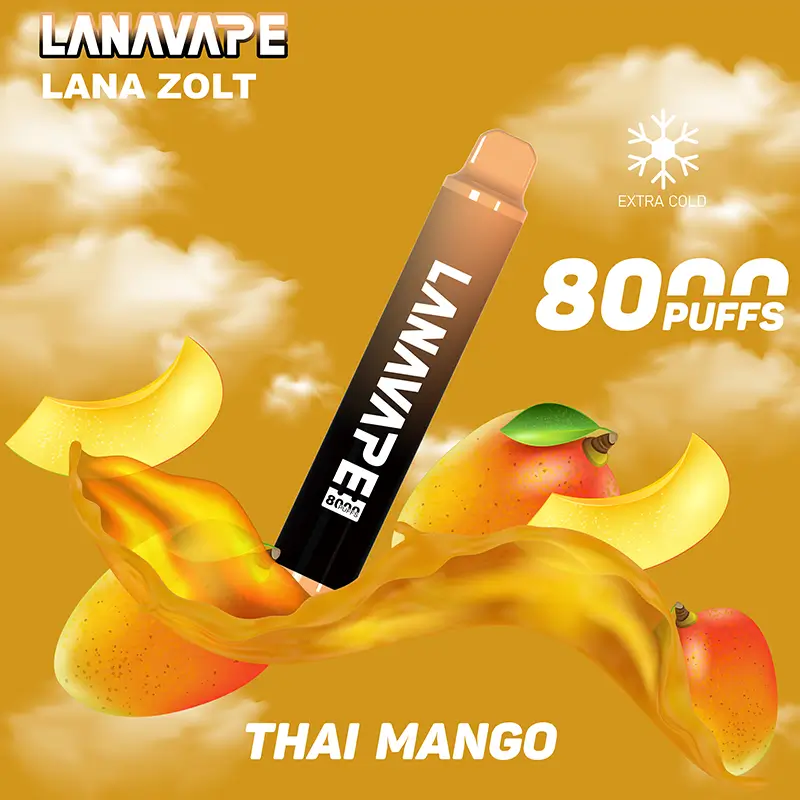 LANA ZOLT THAI MANGO disposable vape 8000 puffs device