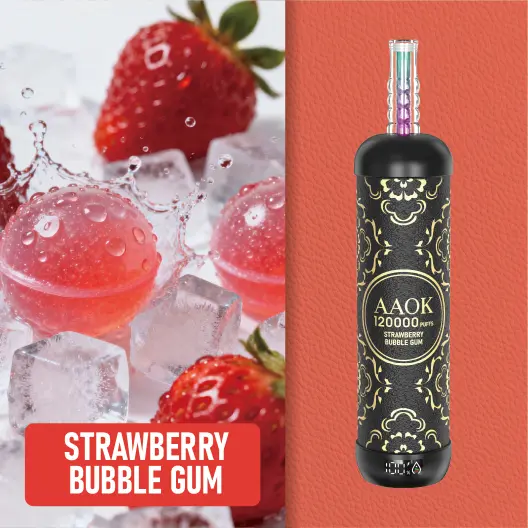 AAOKVAPE Y163 120000 Puffs Strawberry Bubble Gum Disposable Vape | WillVape