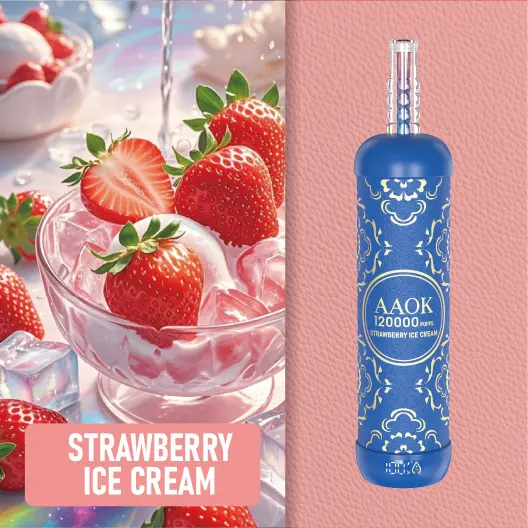 AAOKVAPE Y163 120000 Puffs Strawberry Ice Cream Disposable Vape | WillVape