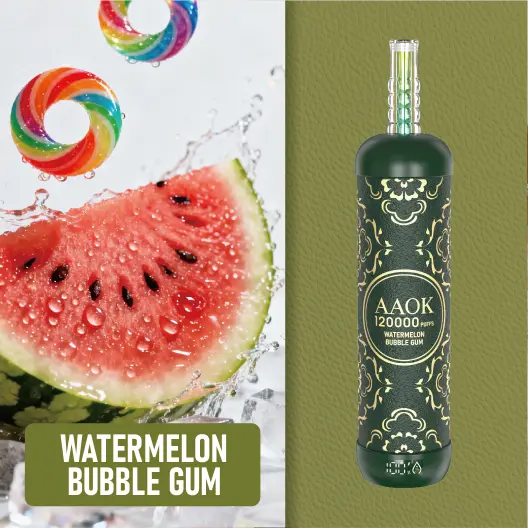 AAOKVAPE Y163 120000 Puffs Watermelon Bubble Gum Disposable Vape | WillVape
