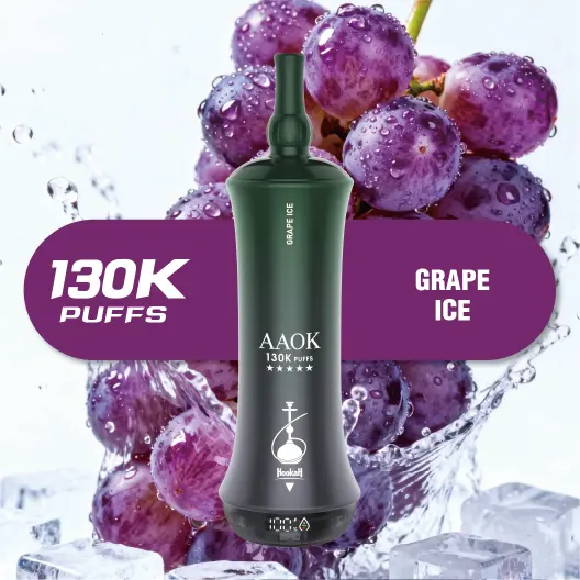 AAOKVAPE Y166 130000 Puffs Grape Ice Disposable Vape | WillVape