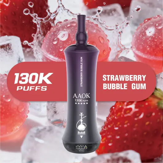 AAOKVAPE Y166 130000 Puffs Strawberry Bubble Gum Disposable Vape | WillVape