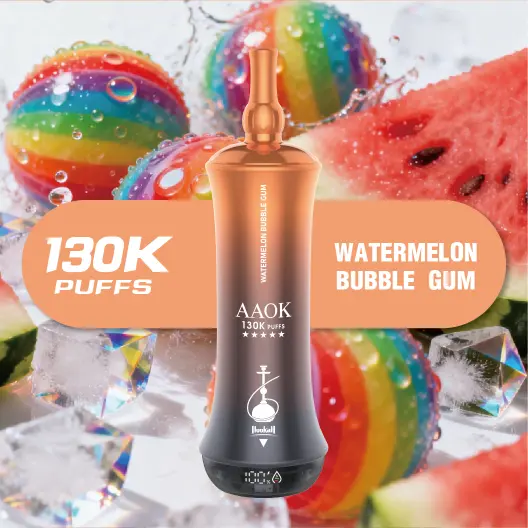 AAOKVAPE Y166 130000 Puffs Watermelon Bubble Gum Disposable Vape | WillVape